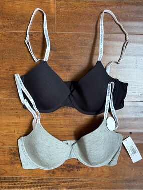 BNWT French Connection Bra 34C Set in Black & Grey
